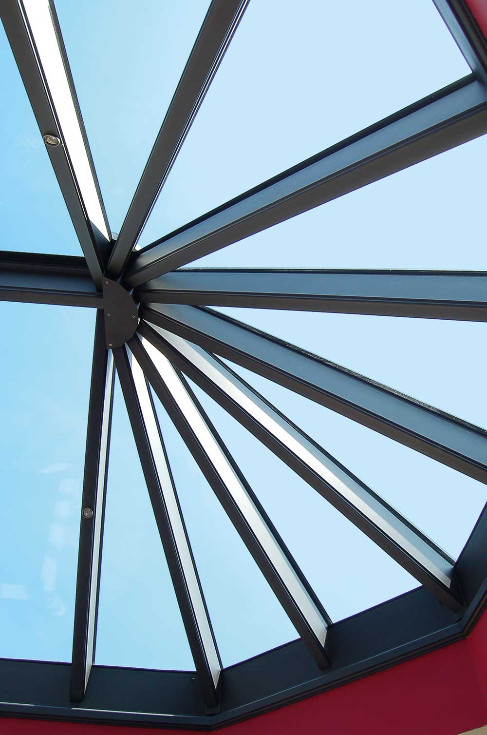 der Blick in den Himmel Wintergarten Dach